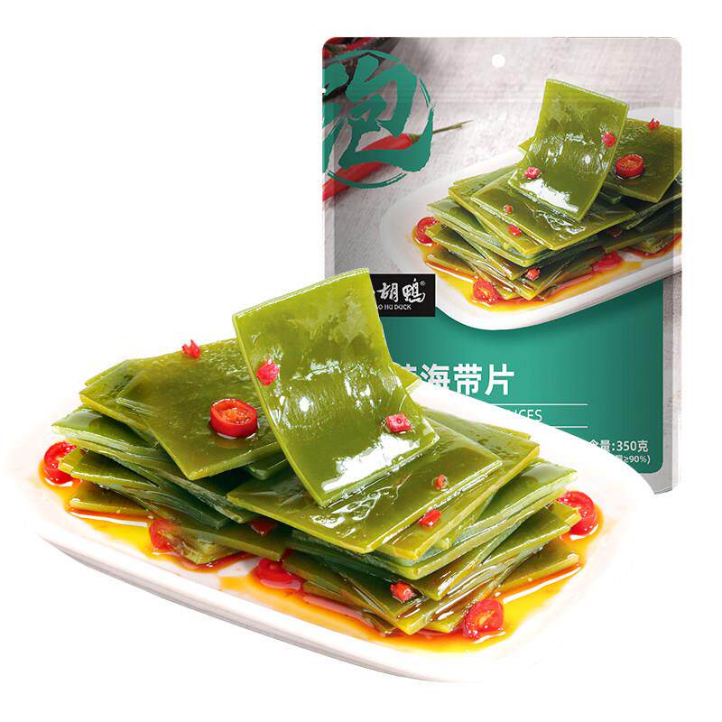 小胡鸭酸辣海带片香辣藕片辣味卤味休闲零食素食下饭菜宵夜早餐