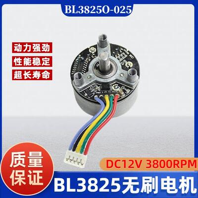 原装BL3825无刷电机 滚珠轴承 自带驱动板 外转子 直流12V 大扭矩