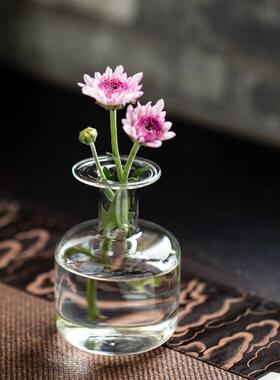 梵悦迷你小石榴干 干燥花花瓶日式手作花器摆件创意水培植物玻璃