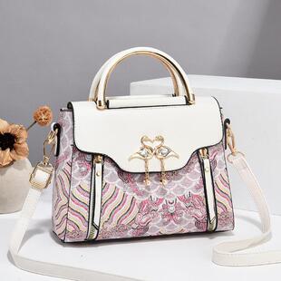 Elegant Handbag for Women Geometric Print Multi-Layered