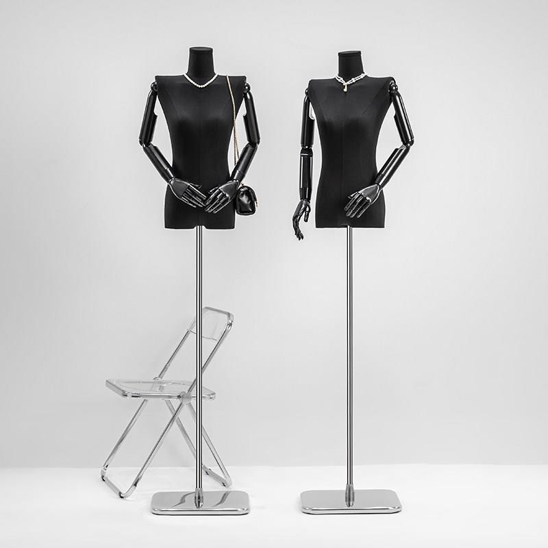 黑色平肩模特道具全半身服装店直角肩扁身平胸橱窗展示架女装专用