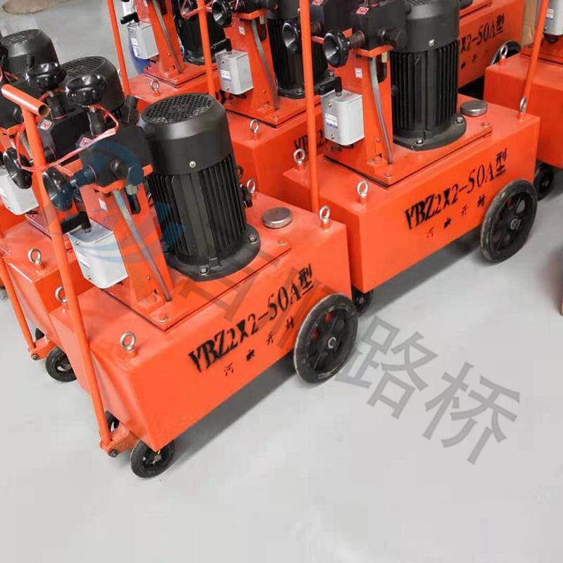 预应力张拉机电动高压油泵前卡式张拉千斤顶桥梁穿心式千斤顶油泵