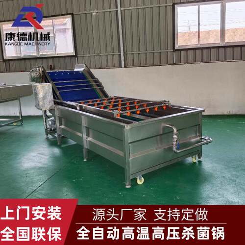 全自动网带出料麻笋丝清洗机速冻杨梅气泡翻滚清洗机豆芽清洗机
