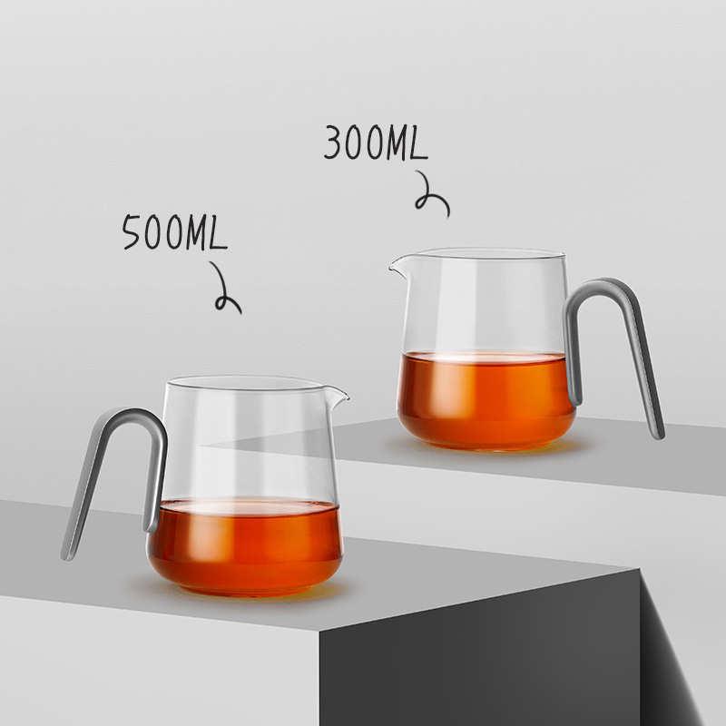 尚明公道杯加厚玻璃耐高温分茶器大容量高档公杯特色茶海茶具配件