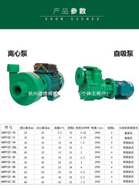 FP离泵FPZ自吸心泵腐蚀化工泵增强VXB聚丙耐烯防腐耐酸碱污抽酸排