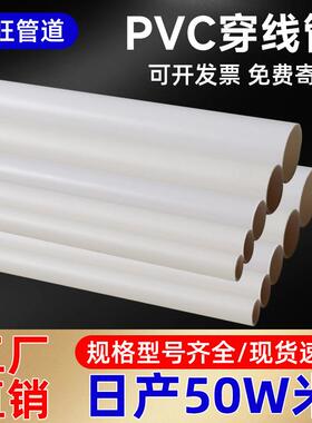 pvc穿线管白色电工套管工程建筑预埋穿线管绝缘阻燃保护厂家