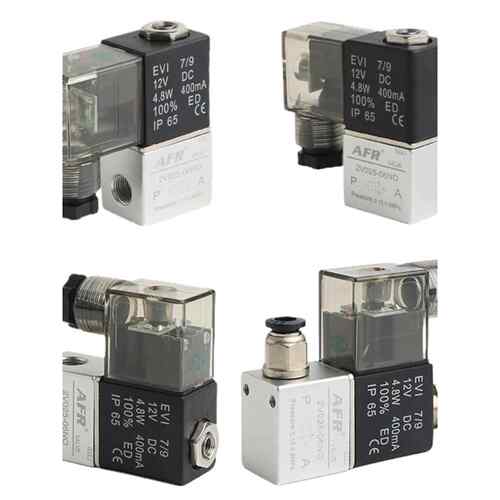 2V025-06NO二位二通常开电磁阀24V 气泵空压机单向空气排气控制阀