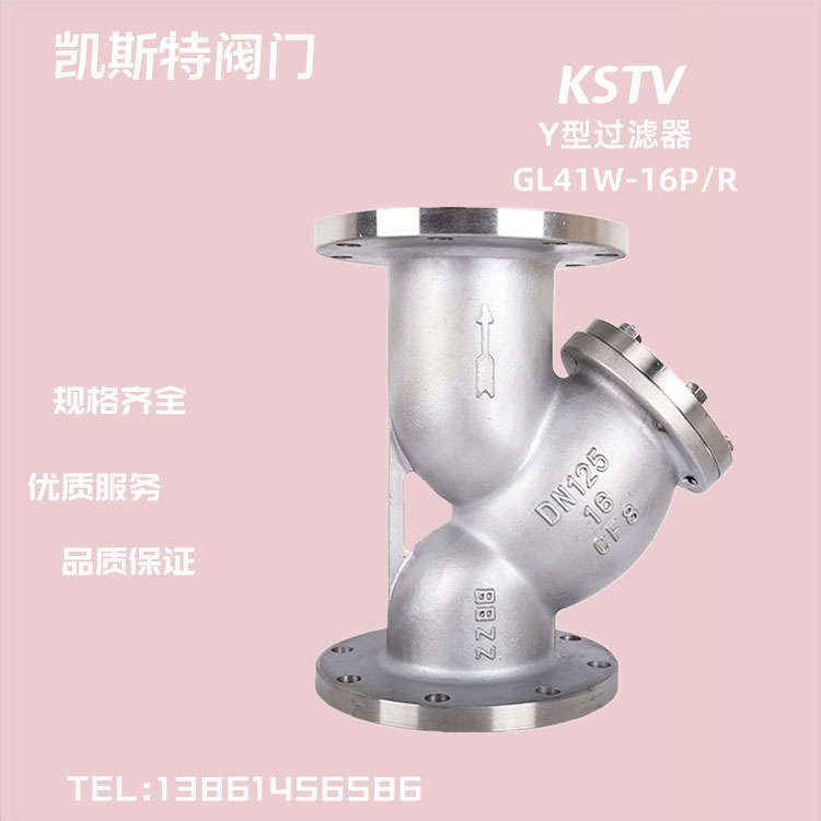 GL41W-16P 304不锈钢Y型过滤器 凯斯特法兰过滤器DN50 65 80 10