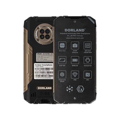 工业本安智能手机Ex_08PRO8500mAhIP68防水防尘5000万像素