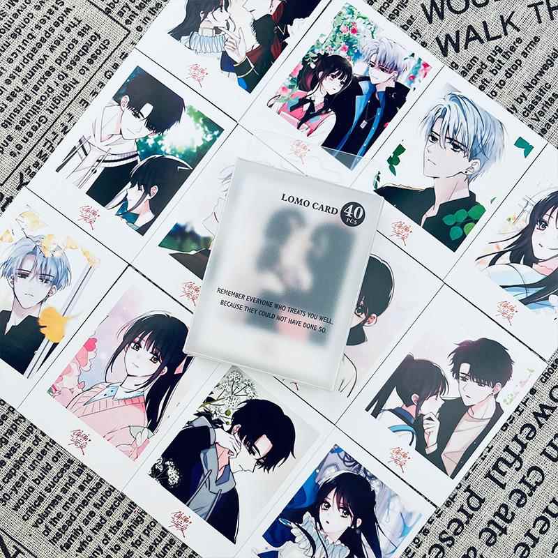 偏偏宠爱lomo 孟听卡和江忍二次元动漫周边留言小卡片贺卡明信片