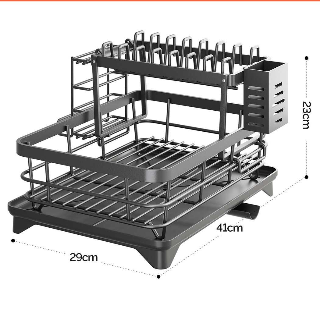 碗碟收纳架沥水篮碗架碗盘碗筷放碗盘子双层新款不锈钢厨房置物架