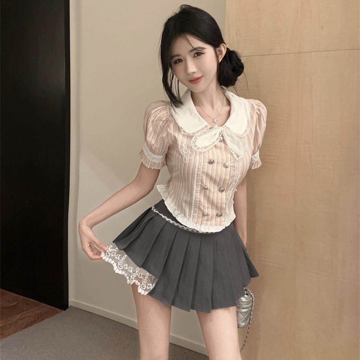 学院风制服纯欲夜场技师工作服套装减龄纯欲采耳足道按摩夜总会