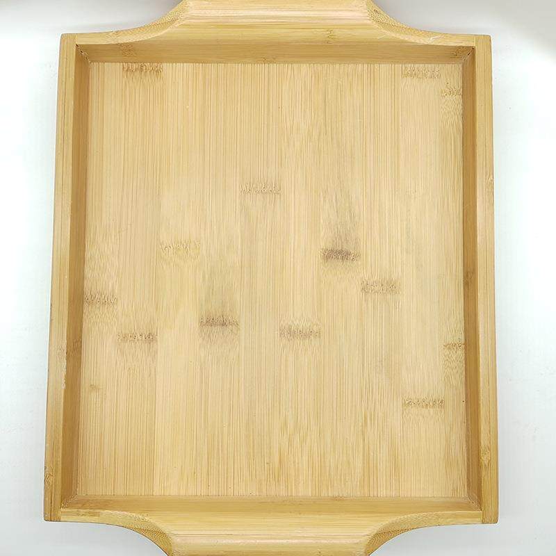 圆竹节品竹托盘竹制茶盘茶托茶台餐厅厨房长方形茶具双耳全竹托盘