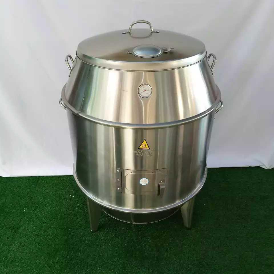 金恒双层80Cm90Cm炭两用烤鸭炉商用烧鹅炉烤鸡炉吊炉烧烤炉