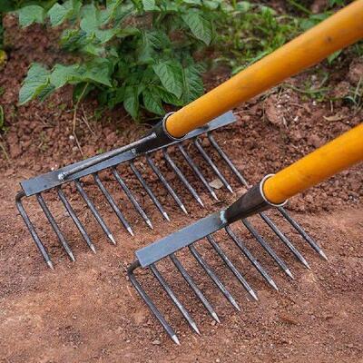 High Carbon Steel Gardening Weeding Rake Multifunctional