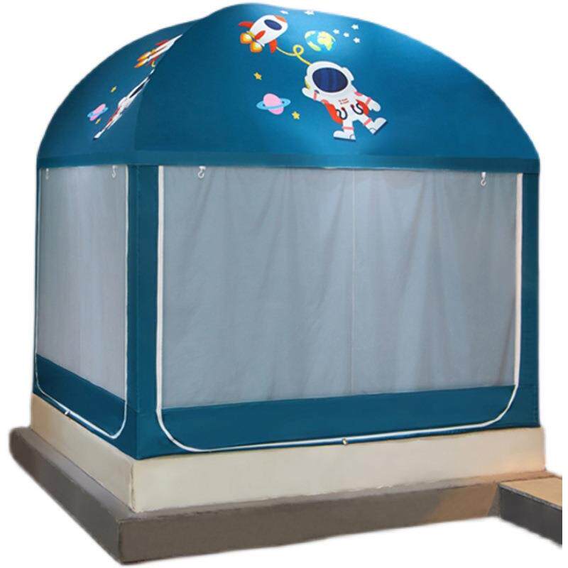 加高蒙古包蚊帐全遮光帘一体式床幔防摔儿童加固加厚防宝宝掉家用