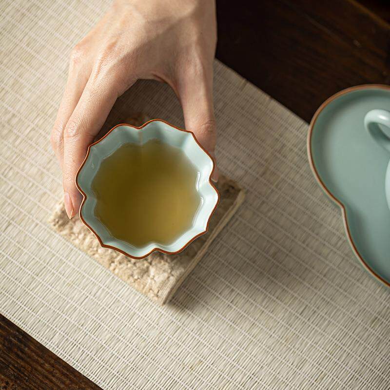 汝窑茶杯主人杯单杯喝茶杯高档个人专用茶具陶瓷冰裂纹杯功夫茶盏