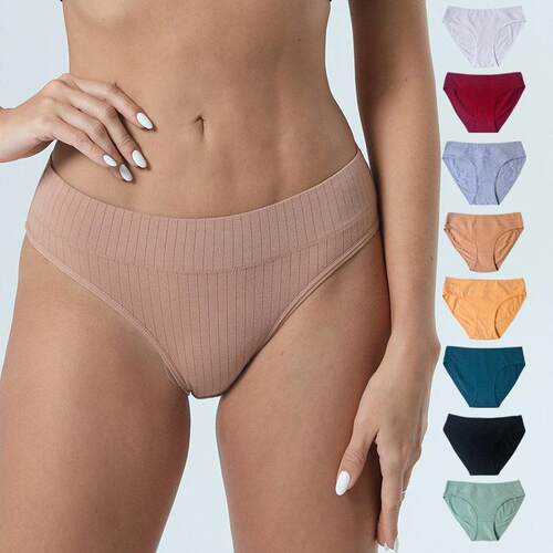 2PCS/Set Women Plus Size Seamless Cotton Panties Daily Under