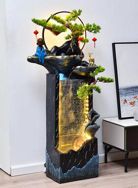 厅玄家居饰品HEZ户现代简约轻奢落地关入喷客泉水景开业送礼流水
