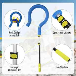 排球扣球训练器训练杆气排球器体育老师教练实用教具 问号扣球器