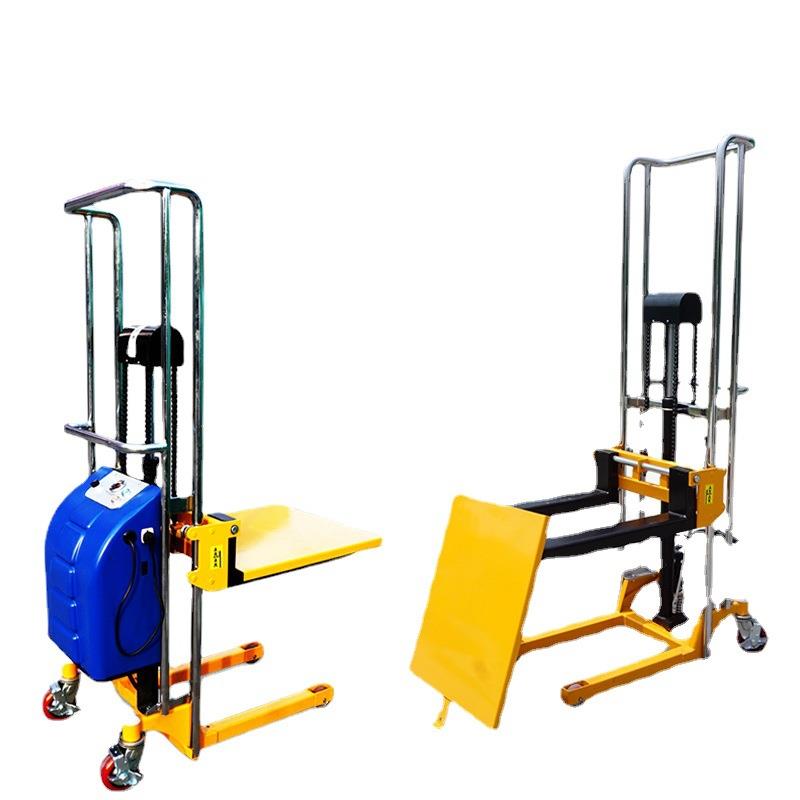 手动液压行李车轻型电动升降平台升高车小型堆高搬运手动叉车
