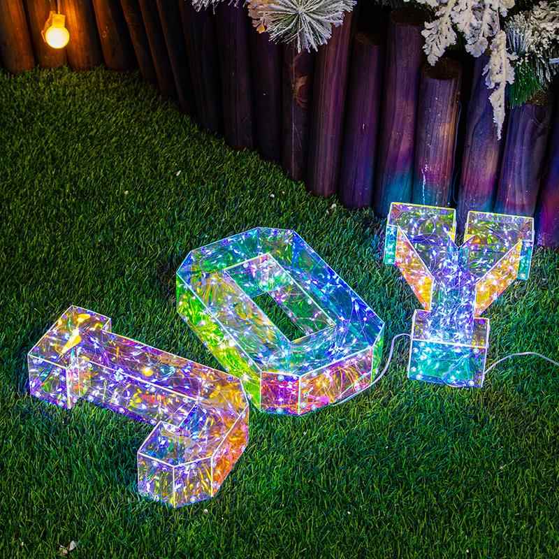 幻彩光字WYM母JY装饰发布演唱会助威灯O牌场景置摆件节日