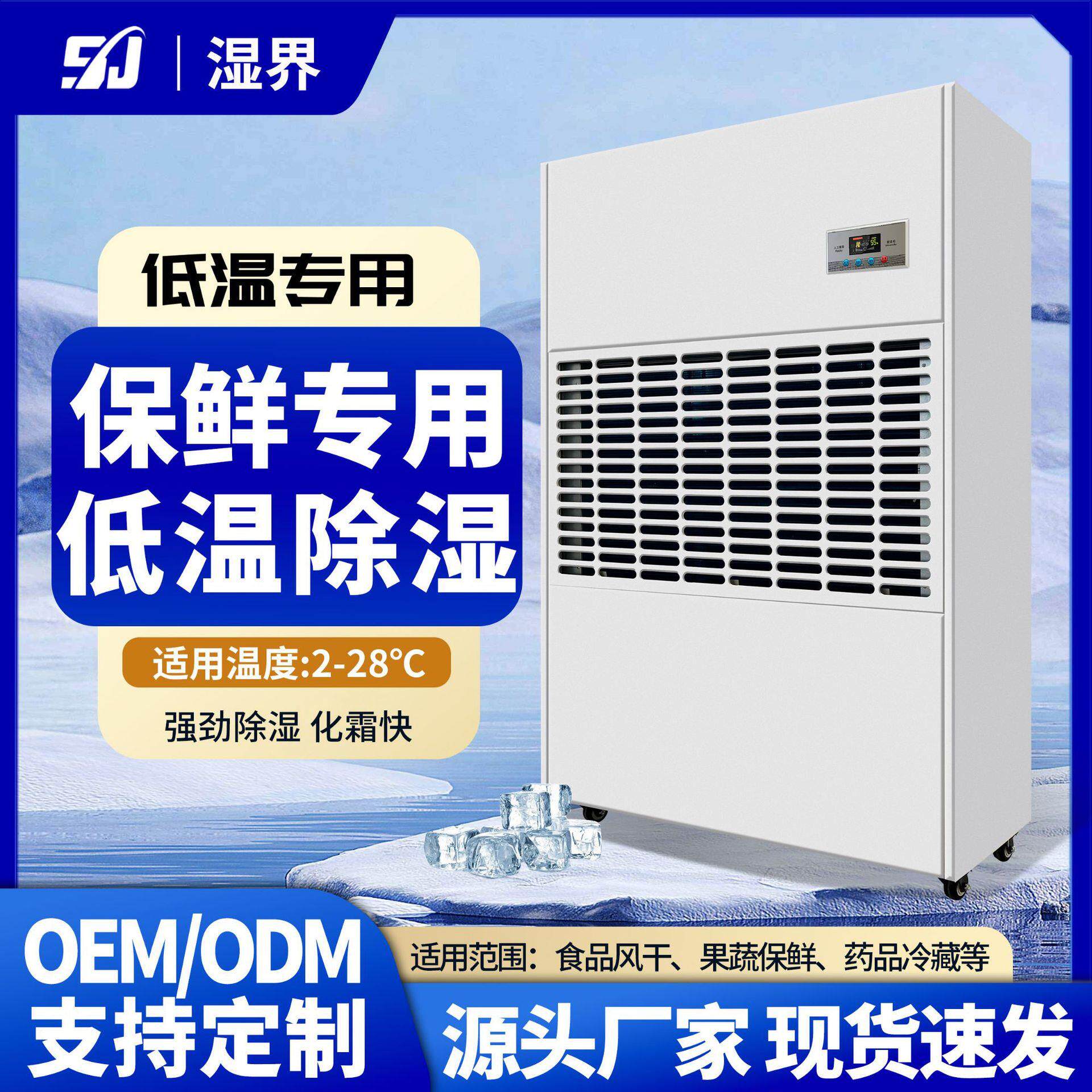 定制工业耐低温除湿机蔬果海鲜大型除湿机实验室冷库耐低温除湿机