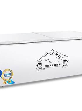 冰保柜箱商用单大容量冰家用冷藏鲜冷冻两用铜管卧式冷柜双温213