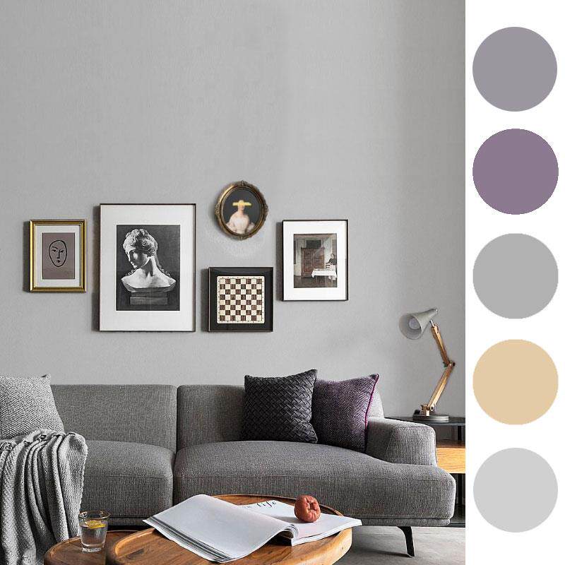 墙漆浅灰灰蓝色工业风水泥灰高级灰室内家用墙面漆涂料自刷乳胶漆