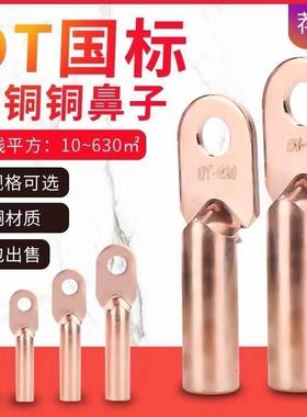 铜线耳DT/10/16/25/35/50/70/95/240铜鼻子接线端子铜接鼻子国标