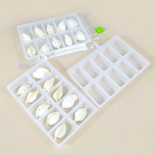 水饺盒专用冻水饺10格可微波冷冻分格托盘商用一次性大馄饨打包盒
