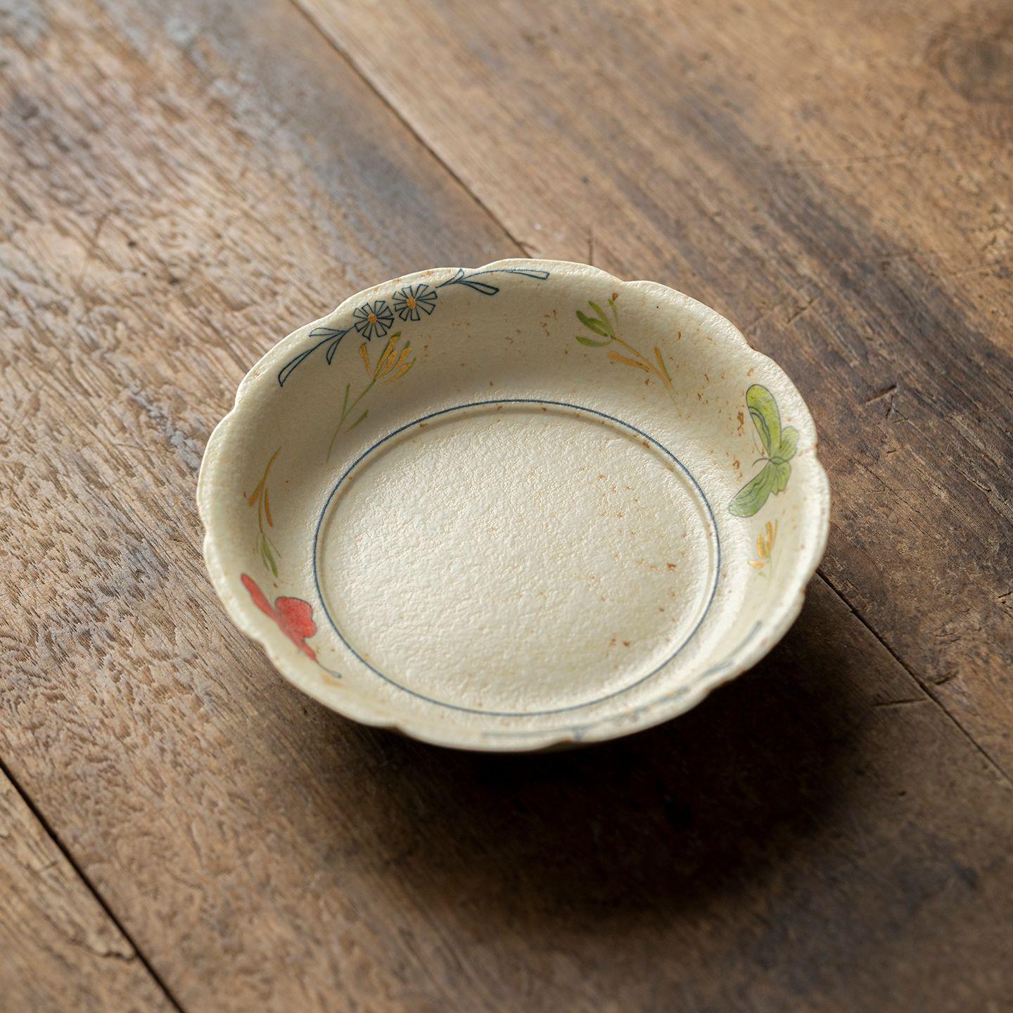 青花火石红焦糖釉手绘蝴蝶兰花陶瓷壶承茶道配件干泡盘茶点盘家用