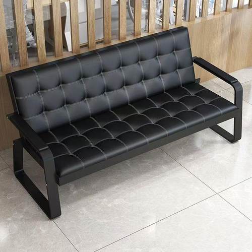 办公沙发商务简约接待会客简易三人位铁艺办公室沙发茶几组合套装