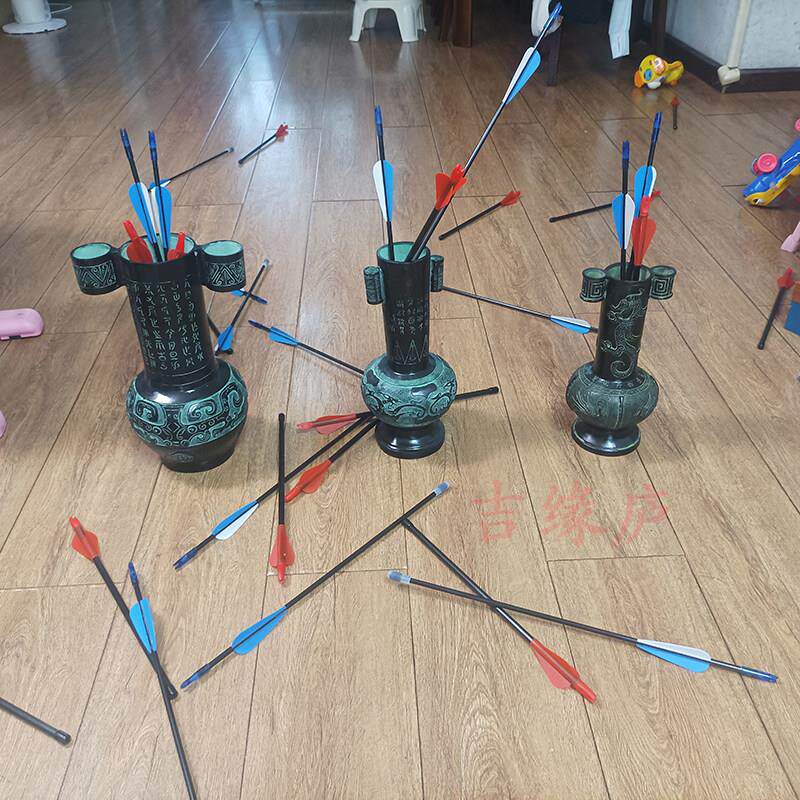 古代青铜器游戏投壶庆典活动景点怀旧汉婚道具仿古摆件装饰品投箭