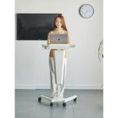 电梯会议室讲台演讲台主持台站立式 办公室移动桌欢迎台接待台前台