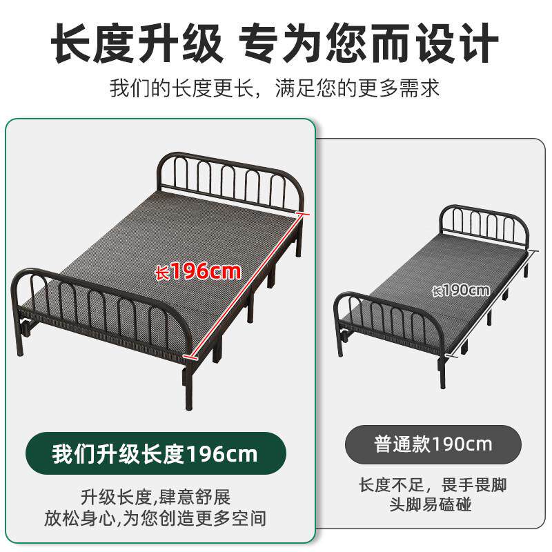 成人出租房家用床双人床午休宿舍米单人床铁床板床硬折叠床21简易