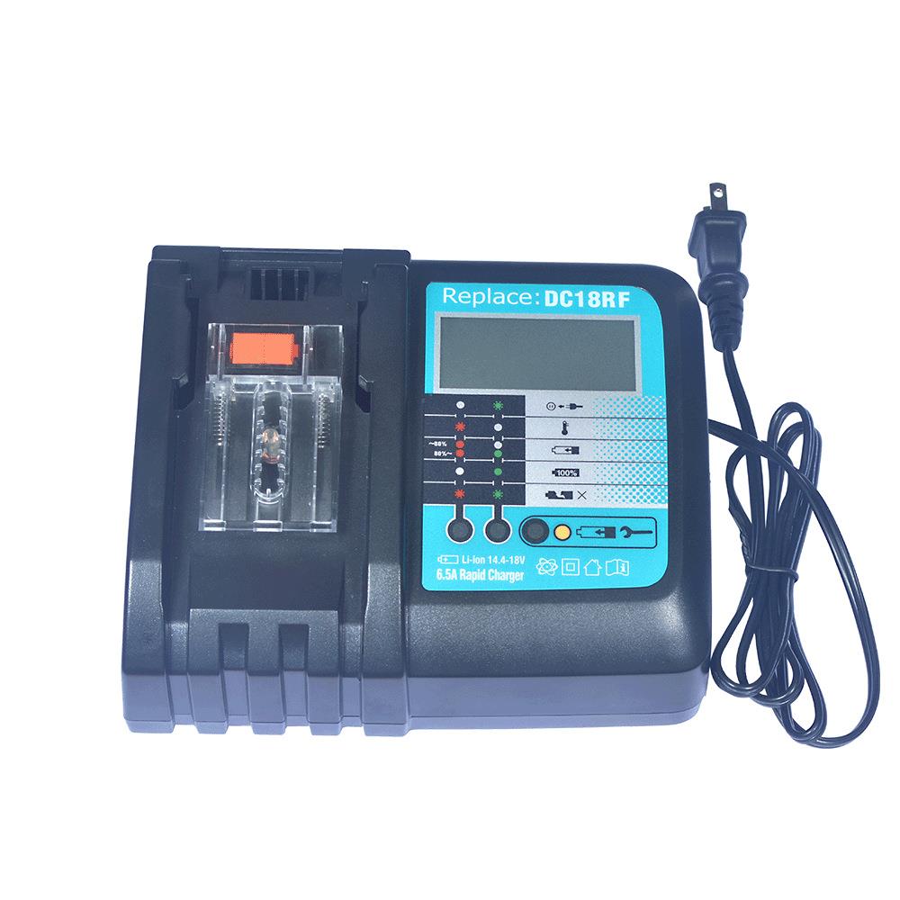 替代mkit&alpha;牡田充电器6.5A快充DC18RF带LCD屏幕显示DC18 RC充电器