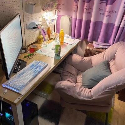 人沙阳发单人沙发椅宿舍懒人椅电脑懒椅家PRU用卧室台椅女生化躺