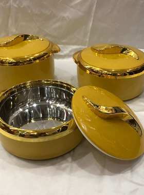 外贸3PCS外贸热销非洲1500ML2000ML2500ML圆保温盒3PCS/SET