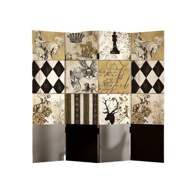 法式复古风屏风隔断客厅卧室茶室办公室可折叠入户遮挡沙发背景墙