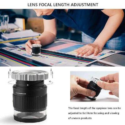 Loupe Magnifier 30X Magnifier Illuminated Adjustable Focal