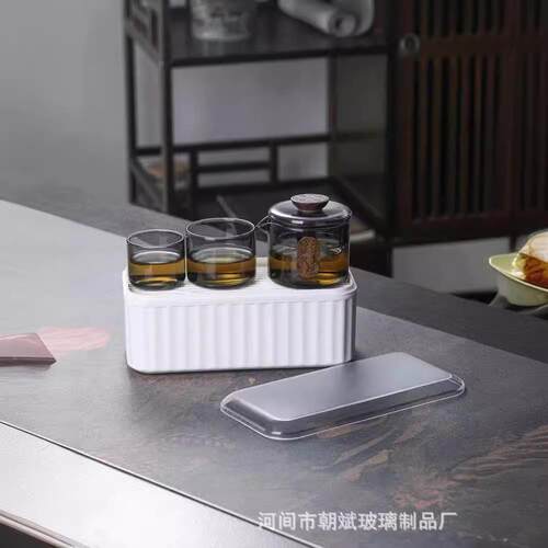 玻璃小茶壶泡茶家用单壶防烫手抓壶红茶泡茶器旅行茶具快客杯套装