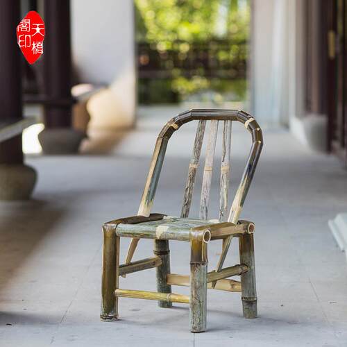竹椅子茶靠椅老式手ltao5R30工家用藤椅人儿童单人休闲户外背老餐