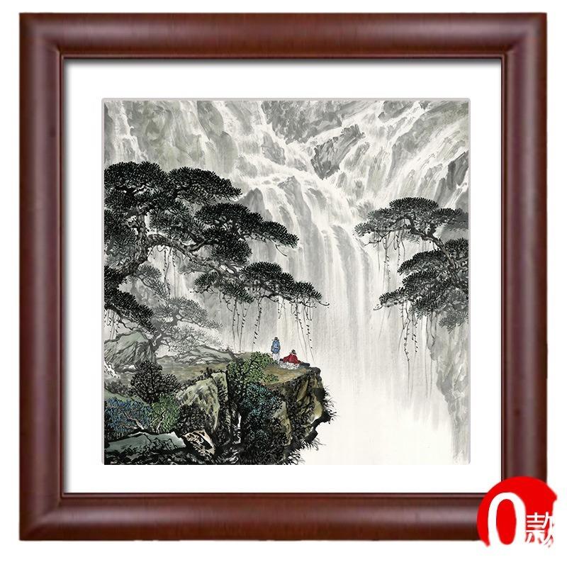 山水装饰画泰山日出东方壁画办公室客厅背景墙挂画玄关风景靠山图