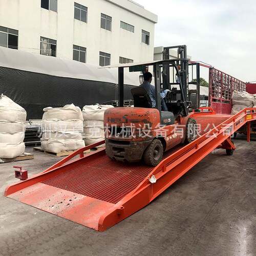 12吨HRHS移动式手动液压装卸货登车桥码头集装箱坡道登车桥