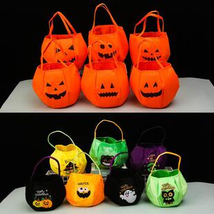 Handheld Witch Ghost Halloween Bag万圣节南瓜袋讨糖袋 Pumpkin