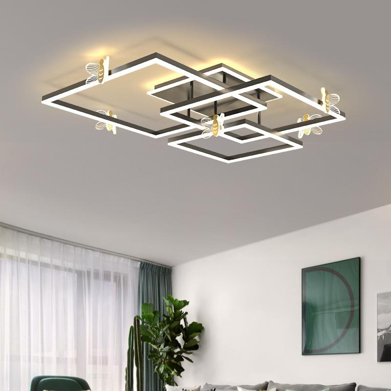 客灯厅5202新款创意蜜蜂顶吸灯简BQP约现代家居卧室房间智能语音