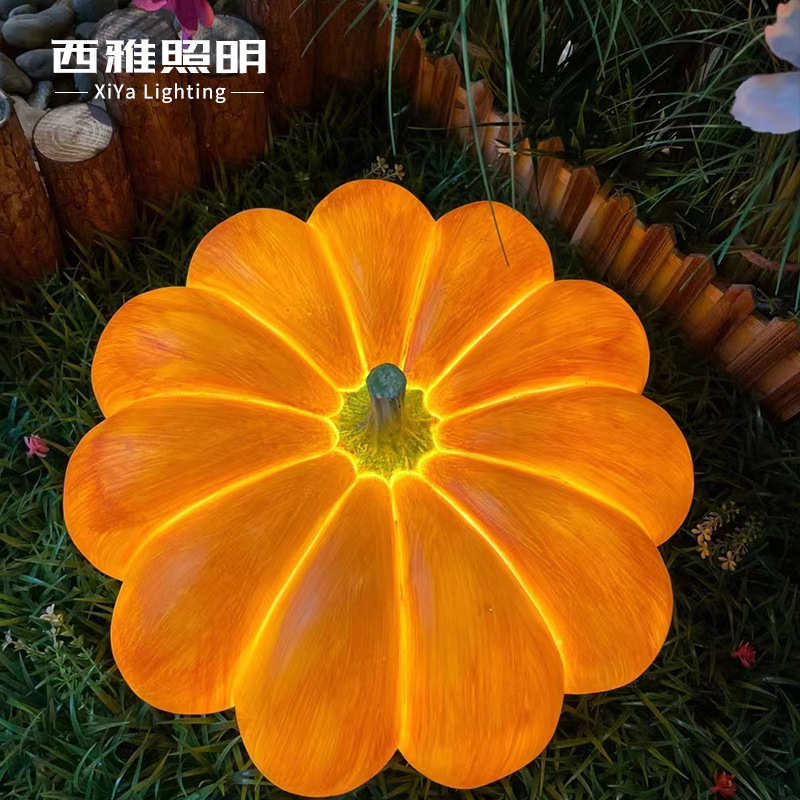 太阳能南瓜灯户外仿真装饰灯场景布置庭院新款草坪小品氛围灯