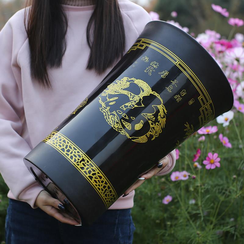 新款树脂塑料盆景大花盆彷陶瓷加厚塑料花盆家用室内高筒落地摆设