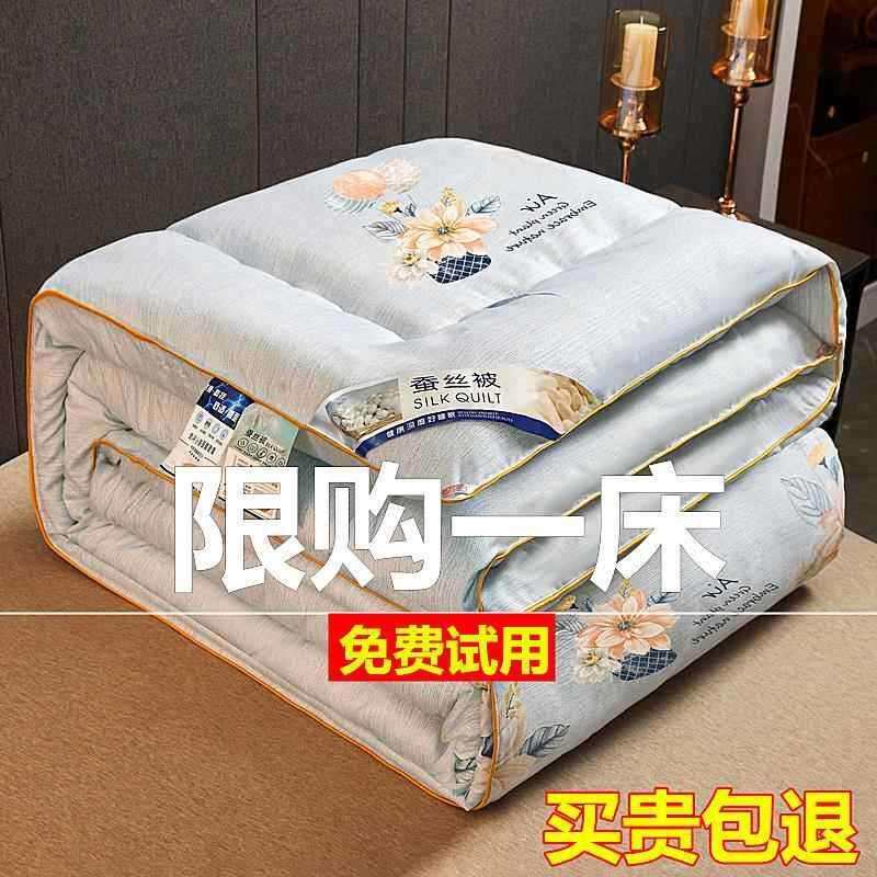 蚕丝被丝棉8斤冬被100桑蚕丝保暖加厚被芯单双人棉被6斤春秋被子